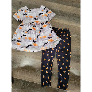 Pete &‎ Lucy Halloween Toddler Girl Candy Corn outfit size 2t #3